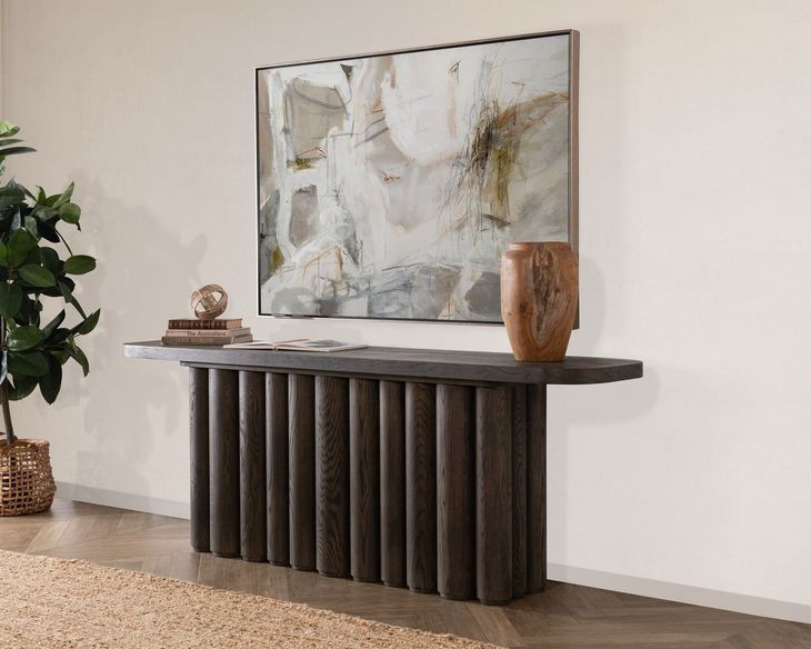 Tiber Toasted Brown Rectangular Console Table