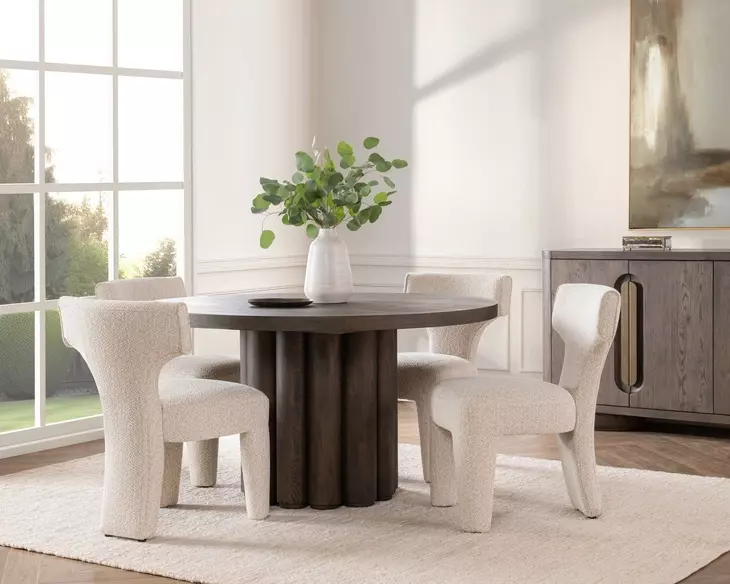 Tiber Toasted Brown 55" Round Dining Table