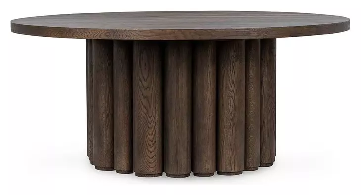 Tiber Toasted Brown 70" Round Dining Table