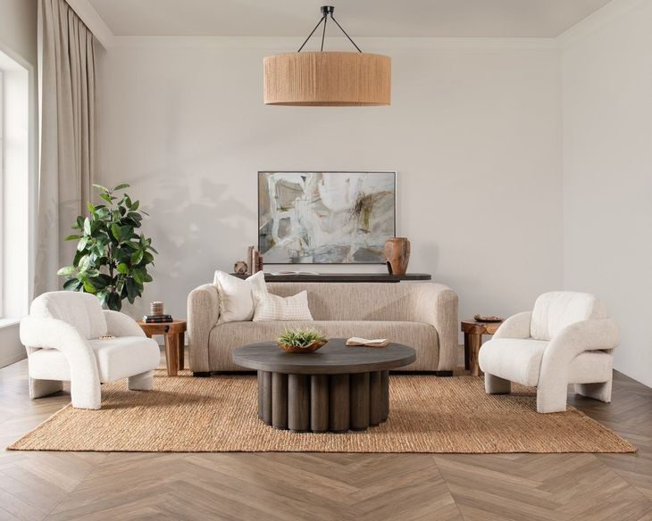 Tiber Toasted Brown Round Coffee Table