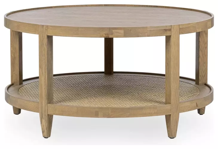 Devin Khaki Mist Round Coffee Table