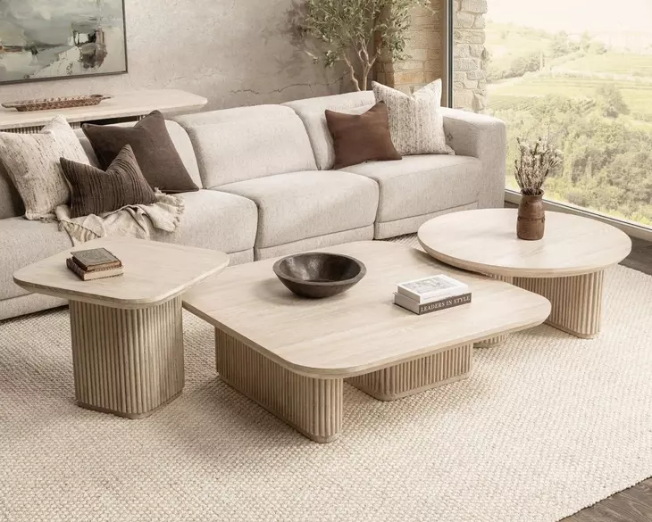 Vander Cream Washed Square Coffee Table