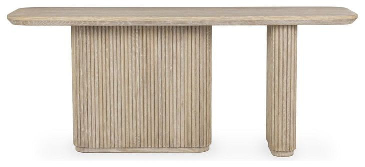 Vander Cream Washed Rectangular Console Table