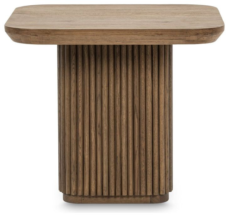Vander Tawny Brown Square End Table