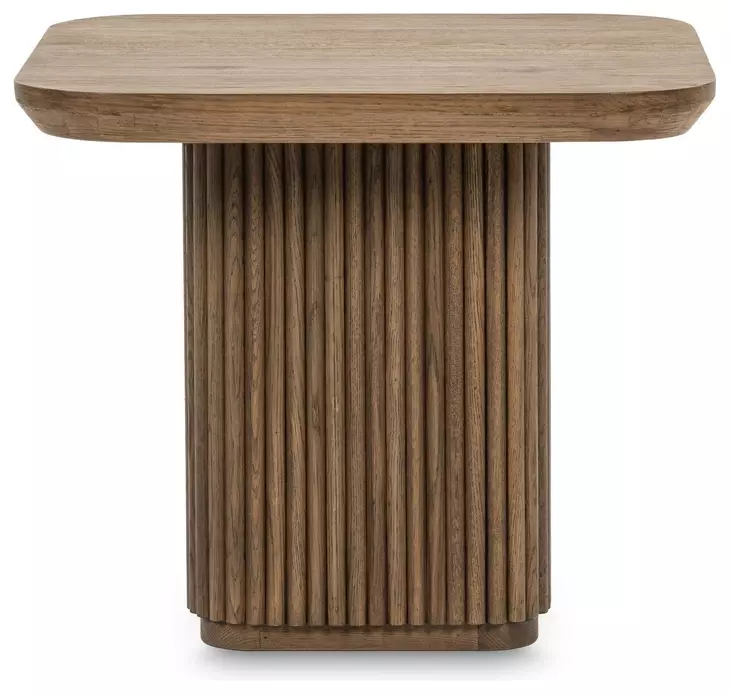 Vander Tawny Brown Square End Table