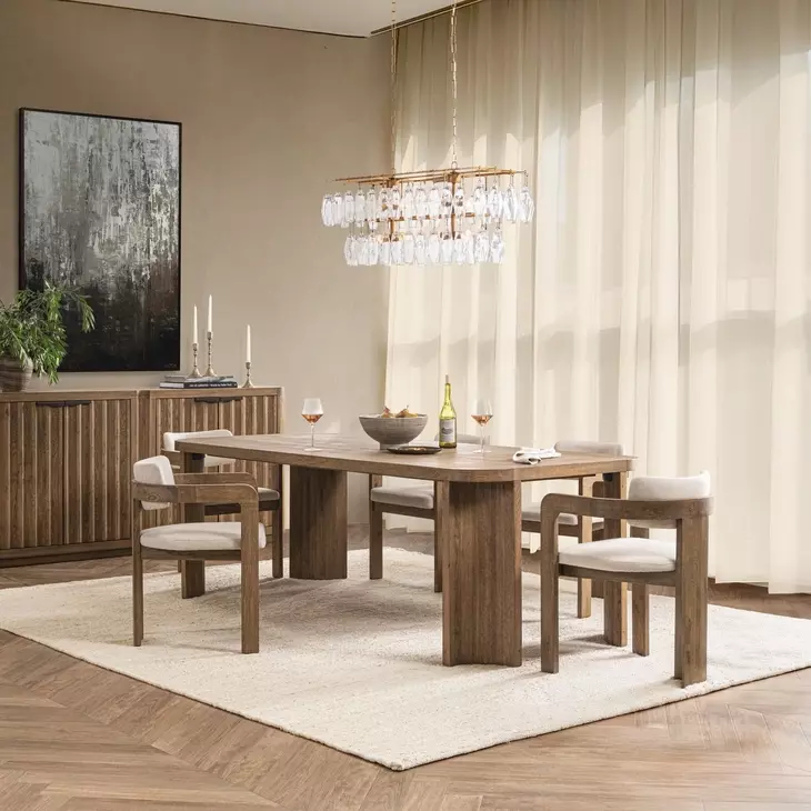 Labelle Tan Oak 92" Rectangular Dining Room Set
