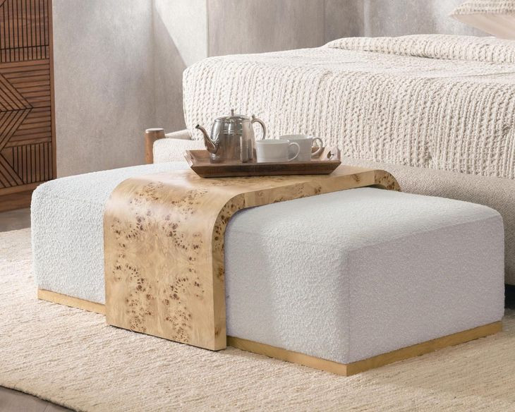 Classic Home Kenan Ottoman - Thumbnail 2