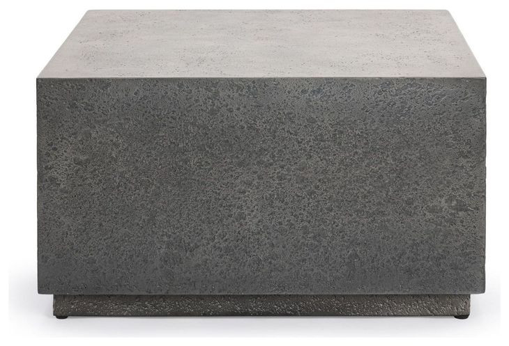 Marwin Dark Gray Square Outdoor Concrete Top Coffee Table