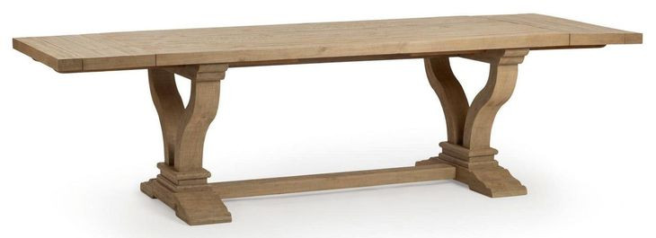 Julia Soft Earth 110" Extendable Rectangular Dining Table