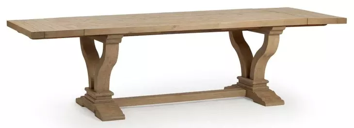 Julia Soft Earth 110" Extendable Rectangular Dining Table