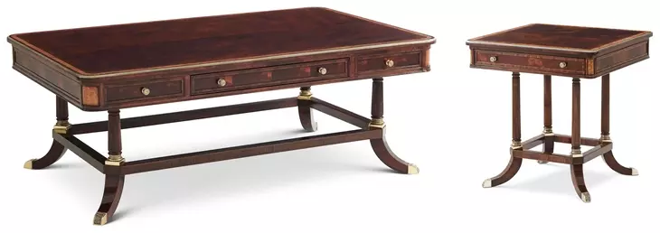 English Cabinet Maker Southampton and Light Shropshire Rectangular Alderley Occasional Table Set