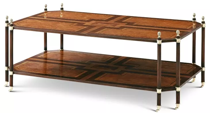 English Cabinet Maker Completon Rectangular Regency Tiers Cocktail Table