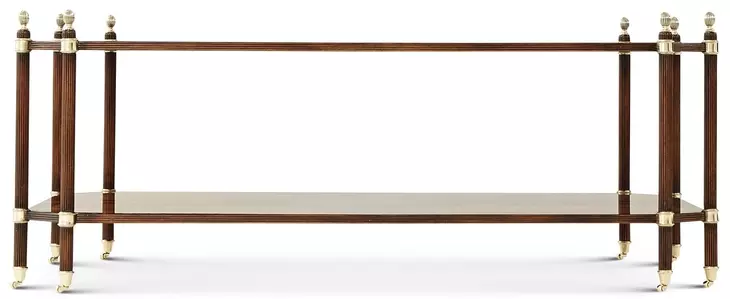 English Cabinet Maker Completon Rectangular Regency Tiers Cocktail Table