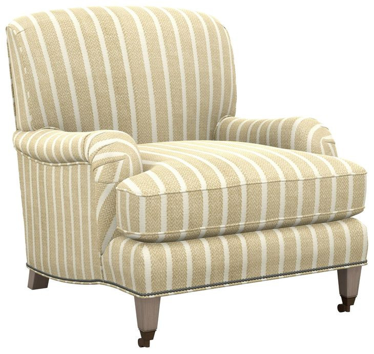 Sydney Beige and White Upholstered Chair