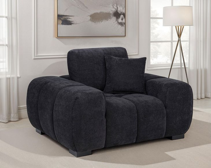Octavia Black Upholstered Lounge Chair