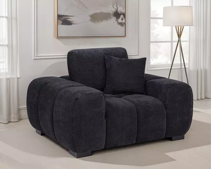 Octavia Black Upholstered Lounge Chair