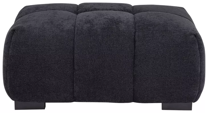 Octavia Black Upholstered Rectangular Ottoman