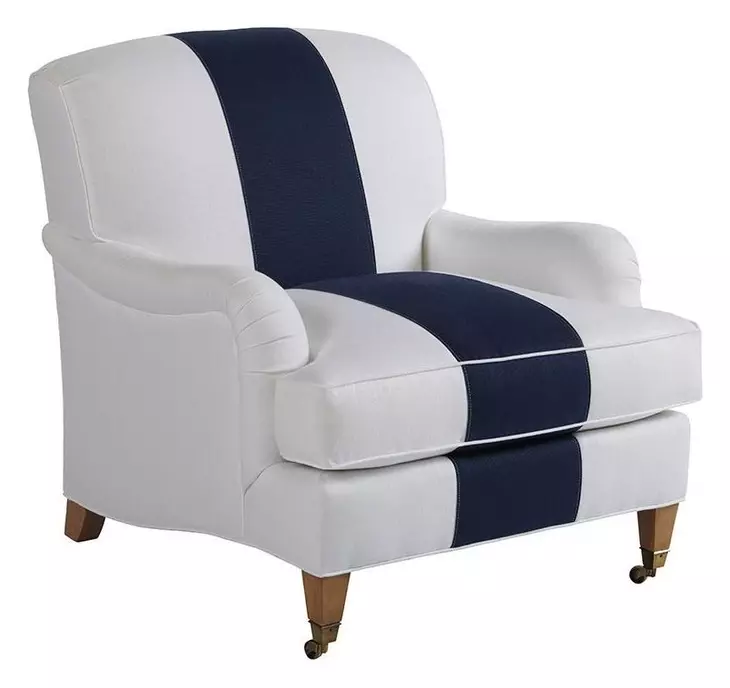 Sydney White and Black Upholstered Chair
