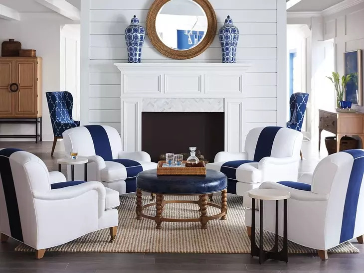 Sydney White and Black Upholstered Chair