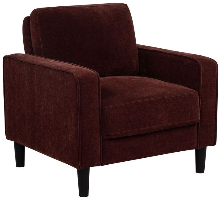 Ruth Rust Red Upholstered Accent Chair