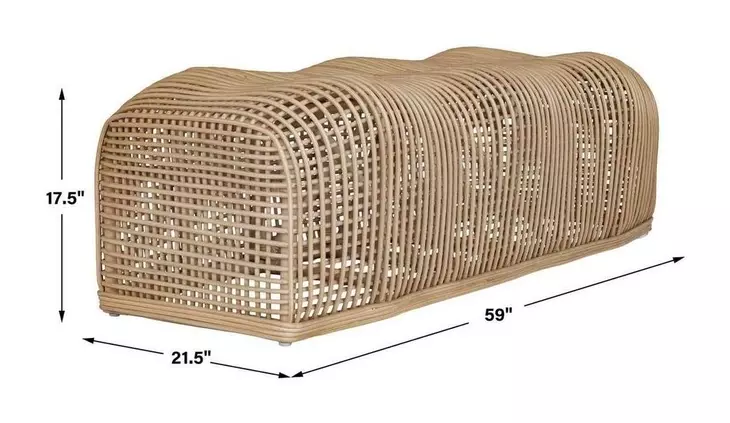 Langston Light Natural Accent Bench