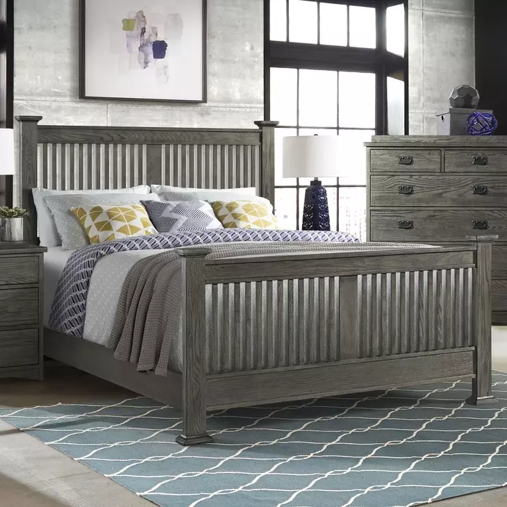 Oak Park Pewter 6 Drawer Gentleman's Chest