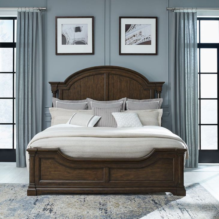 Hampton Road Satin Cherry California King Poster Bed