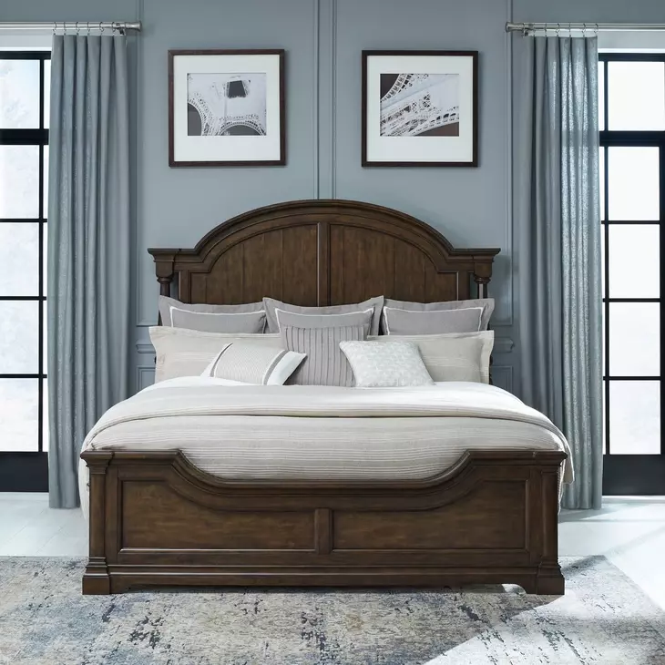 Hampton Road Satin Cherry California King Poster Bed