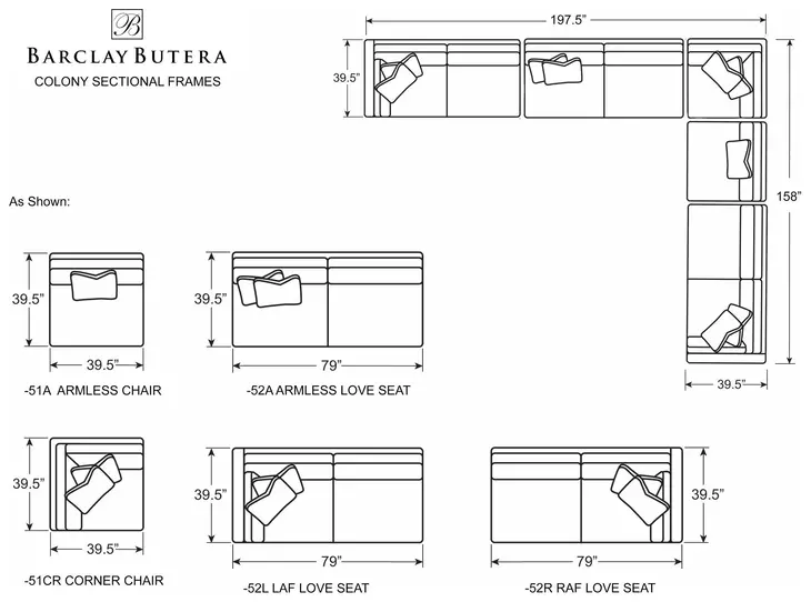 Colony Beige 198" Upholstered LAF Sectional