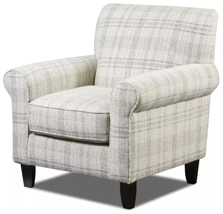 Laredo Stone Beige and Light Gray Performance Fabric Upholstered Accent Chair