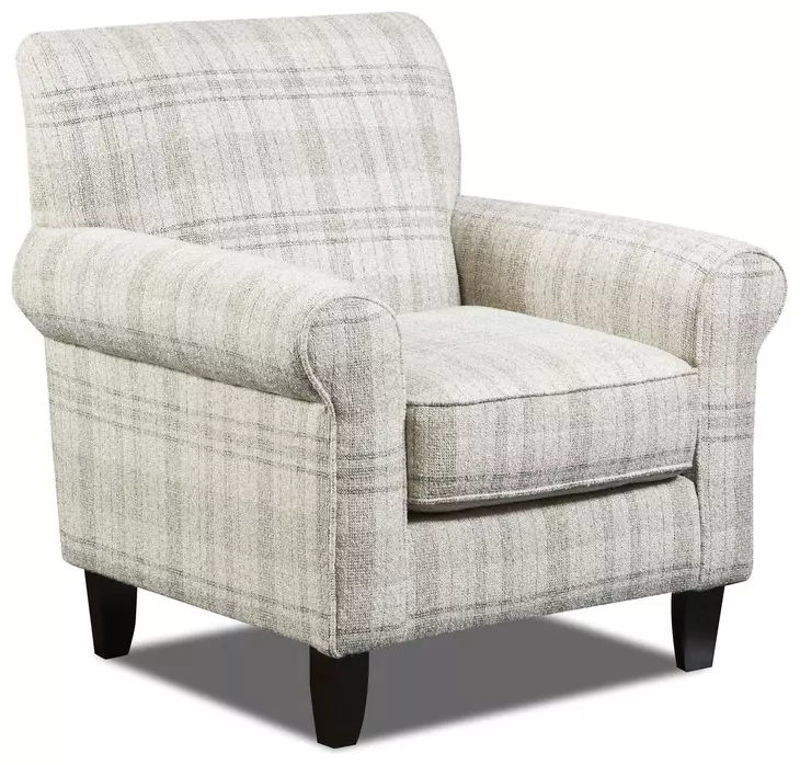 Laredo Stone Beige and Light Gray Performance Fabric Upholstered Accent Chair