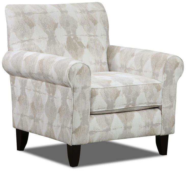 Kittery Dove Beige and White Upholstered Accent Chair