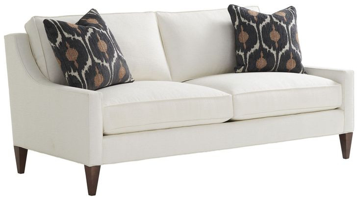 Belmont Apartment White 77" Upholstered Sofa