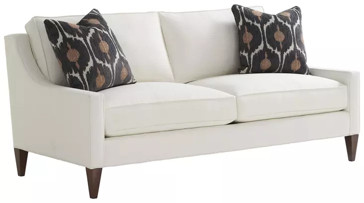 Belmont Apartment White Upholstered 77" Sofa