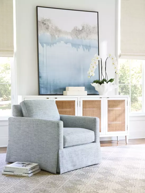 Beach Blue Upholstered Club Chair