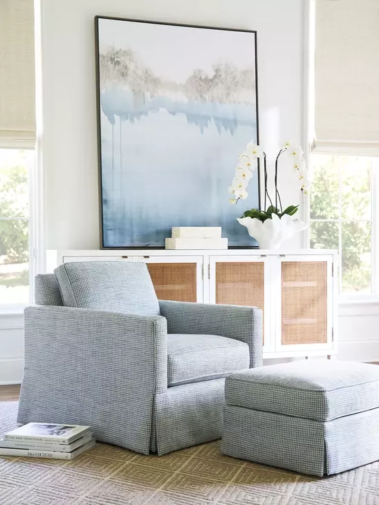 Beach Blue Upholstered Club Chair