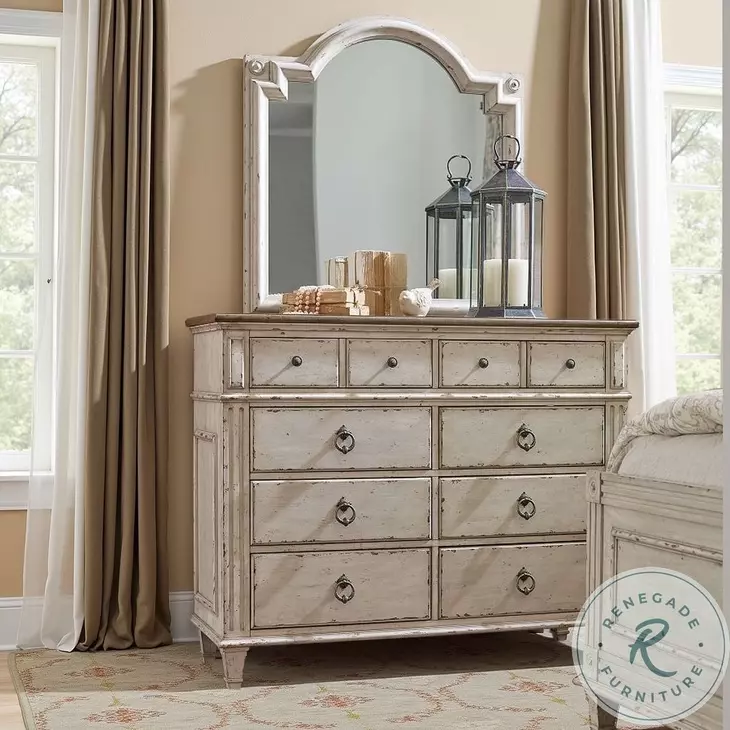 Westvale Parchment Bureau Mirror
