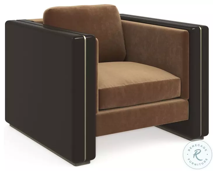 Gelee Chestnut Tuxedo Chair