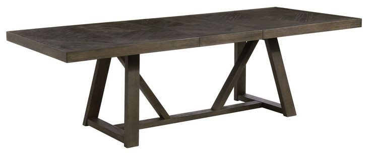 Hearst Reclaimed Chevron Extendable Rectangular Dining Room Set