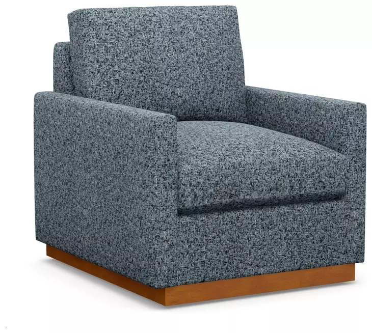 Meadow View Blue Upholstered Swivel Chair