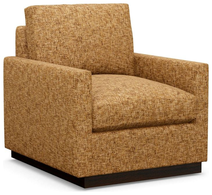 Meadow View Orange Upholstered Swivel Chair