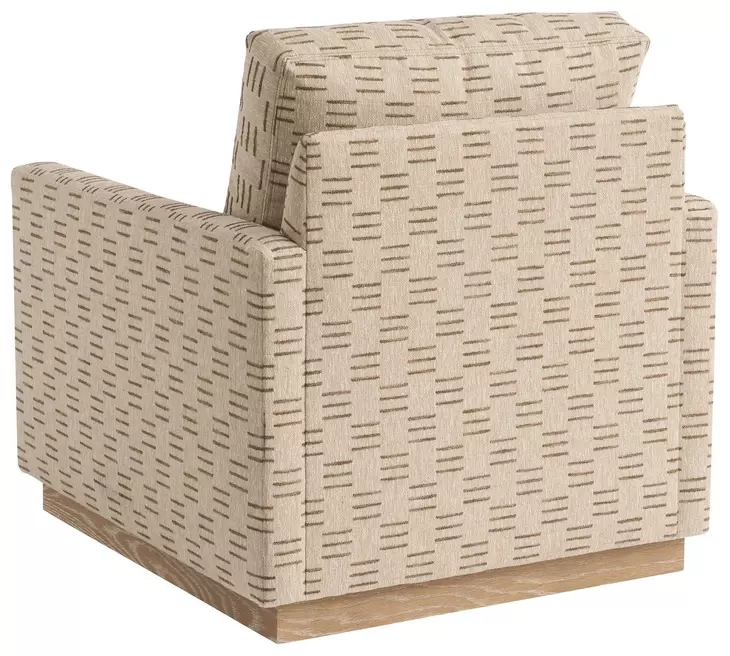 Meadow View Brown Upholstered Swivel Accent Chair by Barclay Butera