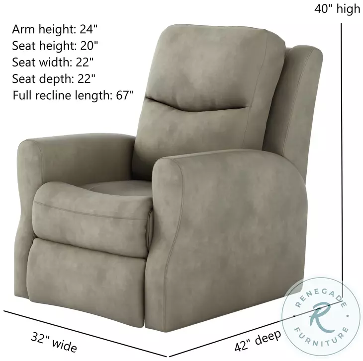 Fame Fresca Cobblestone Wall Hugger Power Headrest Recliner
