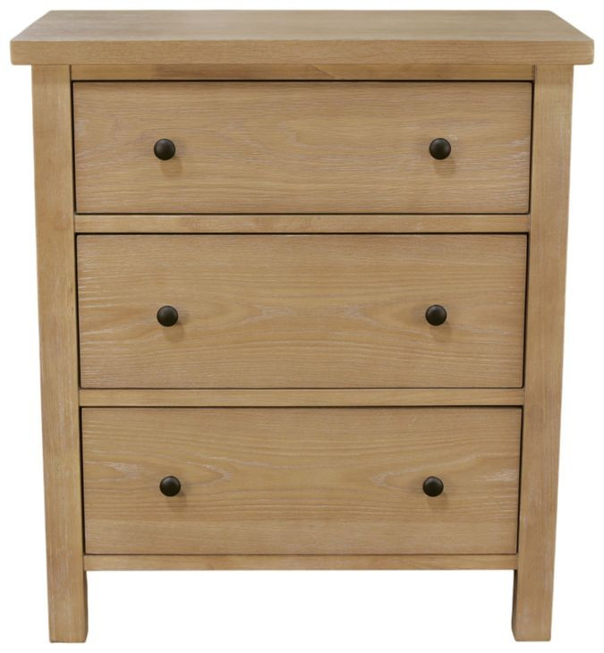 Emilia Natural 3 Drawer Small Chest