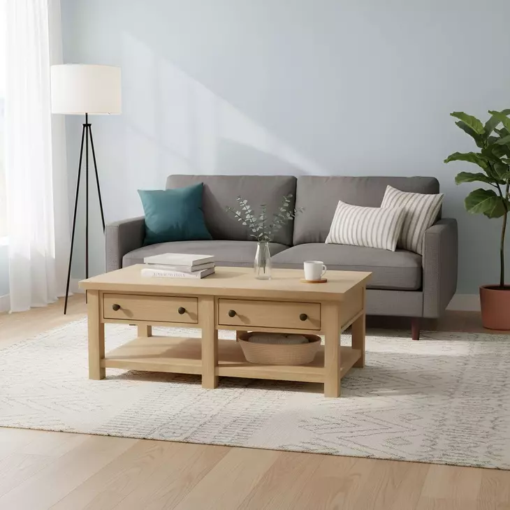 Emilia Natural Rectangular Coffee Table