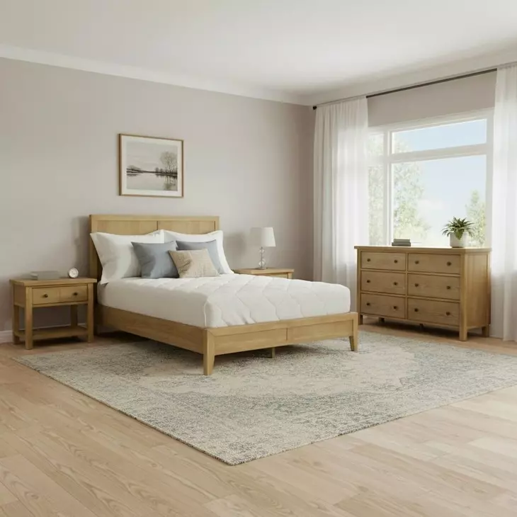 Emilia Natural Platform Bedroom Set