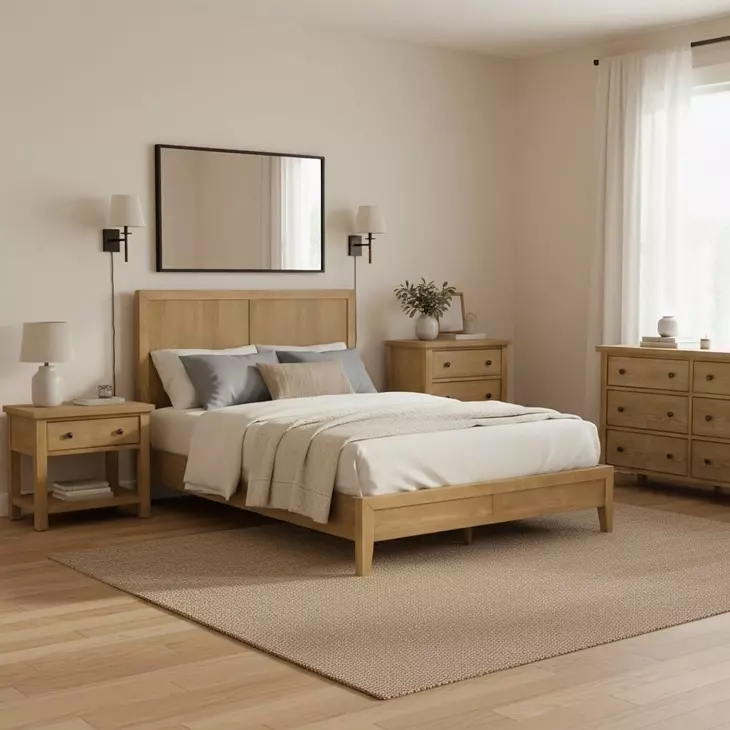Emilia Natural 1 Drawer Nightstand