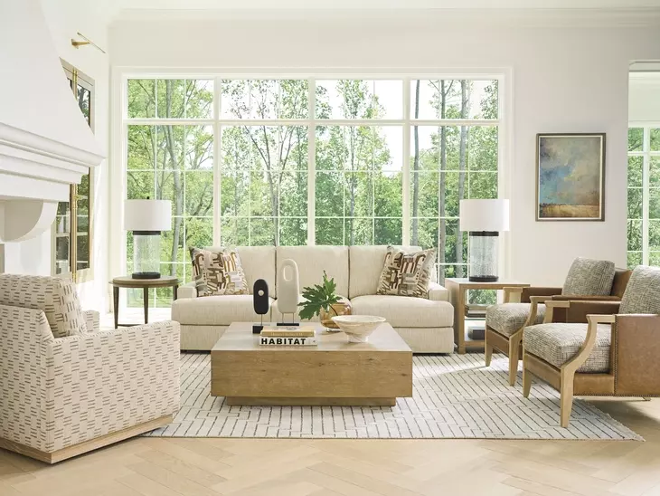 Millington White 95" Sofa by Barclay Butera