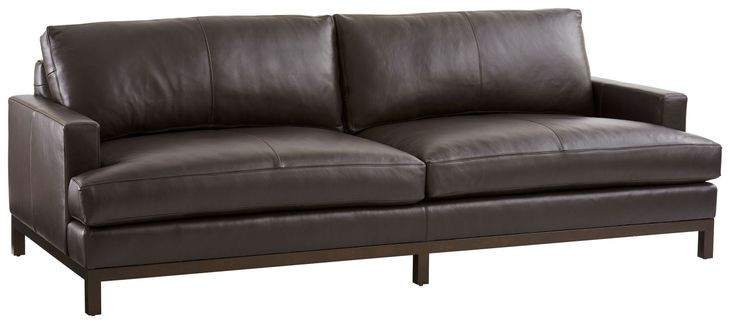 Horizon Chocolate 88" Leather Upholstered Sofa