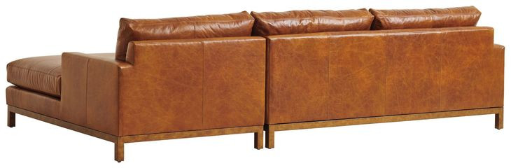 Horizon Brown Leather Upholstered LAF Sectional